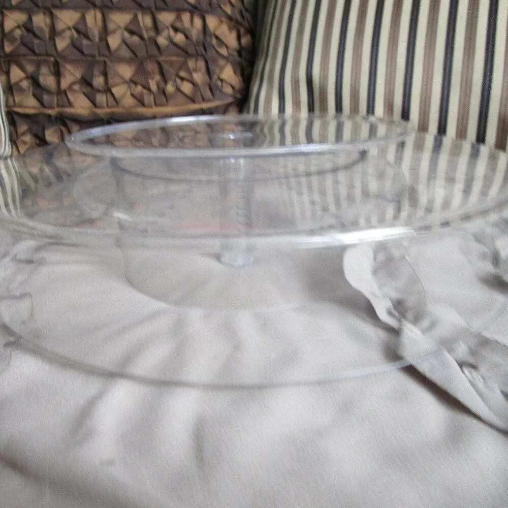 clear acrylic lazy Susan bowl